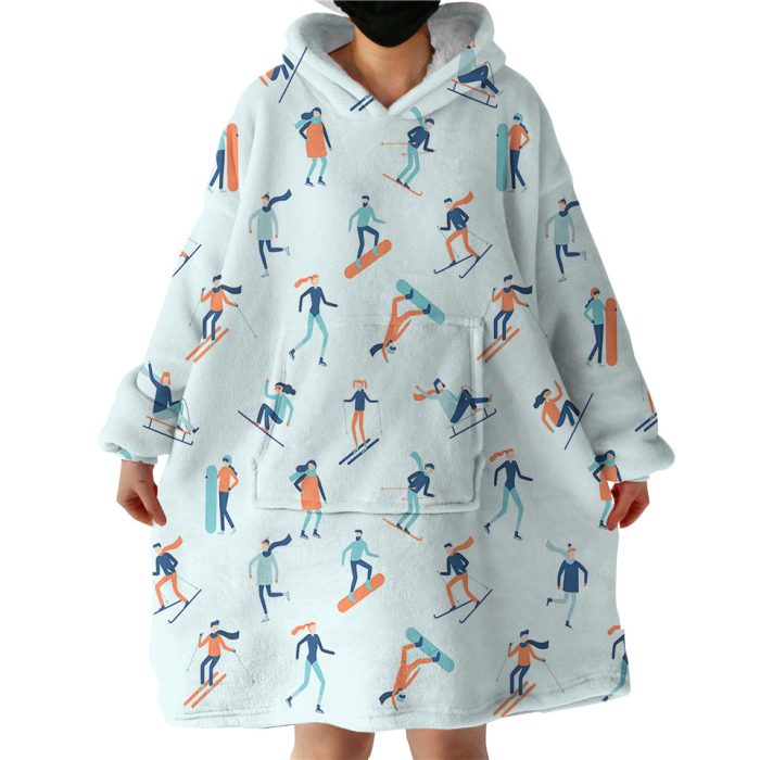 Winter Sports Hoodie Wearable Blanket WB1556