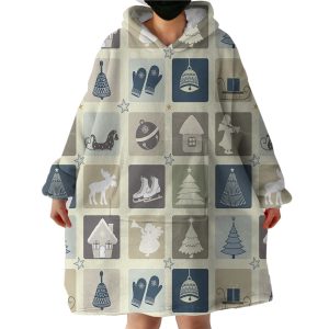 Winter Themed Hoodie Wearable Blanket WB1114