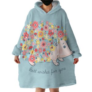 Wishcard Hedgehog Hoodie Wearable Blanket WB1810