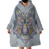 Wolf Face Hoodie Wearable Blanket WB0407