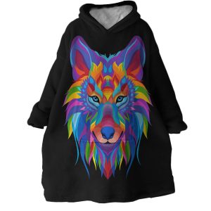 Wolf Hoodie Wearable Blanket WB0064 1