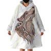 Wolf Hoodie Wearable Blanket WB2054