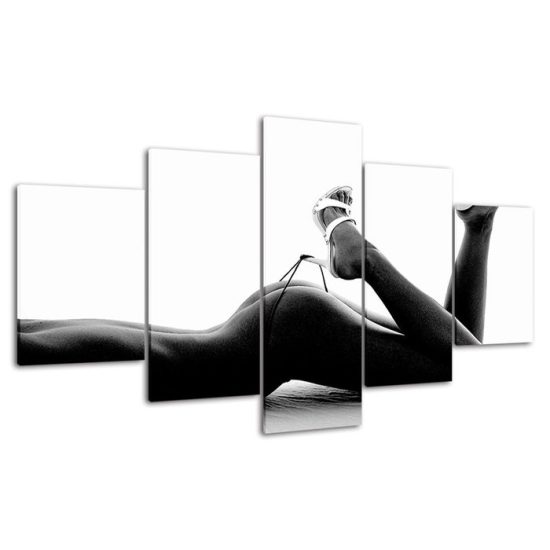 Woman Legs Romantic Scenery Canvas 5 Piece Five Panel Wall Print Modern Art Poster Wall Art Decor 4