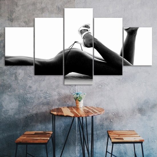 Woman Legs Romantic Scenery Canvas 5 Piece Five Panel Wall Print Modern Art Poster Wall Art Decor
