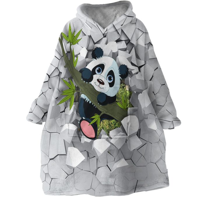 Wrecking Panda Hoodie Wearable Blanket WB2094 1