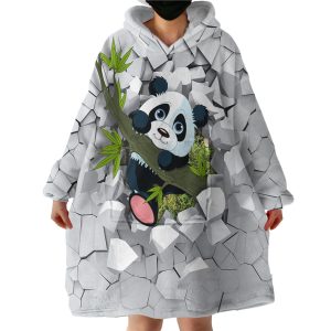 Wrecking Panda Hoodie Wearable Blanket WB2094