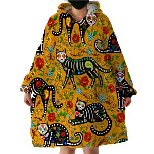 X-rayed Cats Hoodie Wearable Blanket WB1921