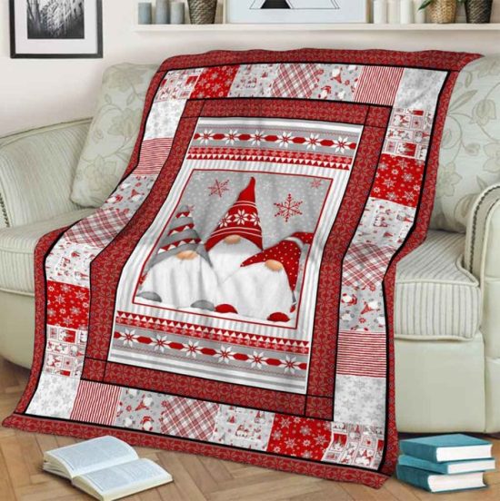 Xmas Gnomes Blanket Sherpa Blanket Fleece Blanket Birthday Gift Christmas Gift 2
