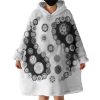 Yin Yang Black White Hoodie Wearable Blanket WB0787
