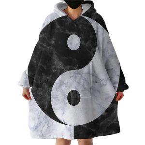Yin Yang Hoodie Wearable Blanket WB1049