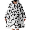 Yoga Poses Hoodie Wearable Blanket WB1606