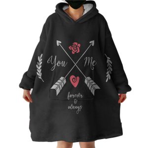 You & Me - Forever & Always Love Hoodie Wearable Blanket WB0519