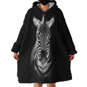 Zebra Hoodie Wearable Blanket WB0870 1