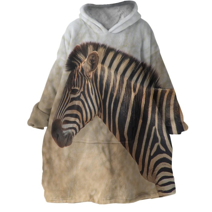 Zebra Hoodie Wearable Blanket WB1082 1