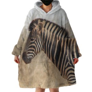 Zebra Hoodie Wearable Blanket WB1082