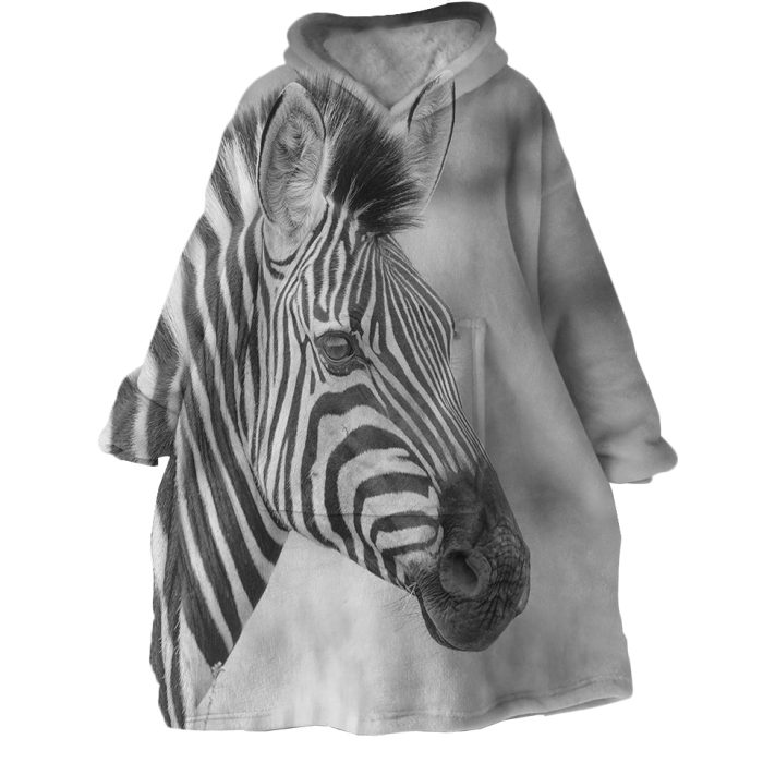 Zebra Hoodie Wearable Blanket WB1448 1