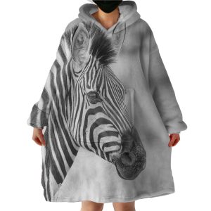 Zebra Hoodie Wearable Blanket WB1448