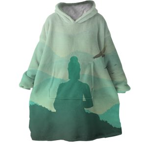 Zen Buddha Hoodie Wearable Blanket WB1110 1