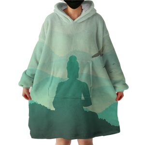 Zen Buddha Hoodie Wearable Blanket WB1110