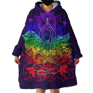 Zen Chakras Hoodie Wearable Blanket WB0079