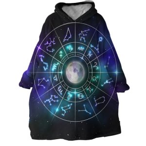Zodiac Signs Hoodie Wearable Blanket WB1663 1