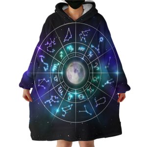 Zodiac Signs Hoodie Wearable Blanket WB1663