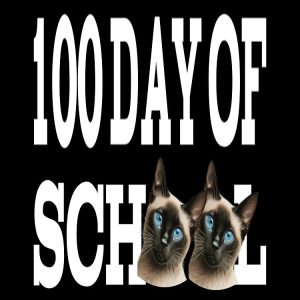 100 Day Of School Cats 100 Day Of School Siamese Cat 100 Day Of School Drawstring Bag DSB1212 1