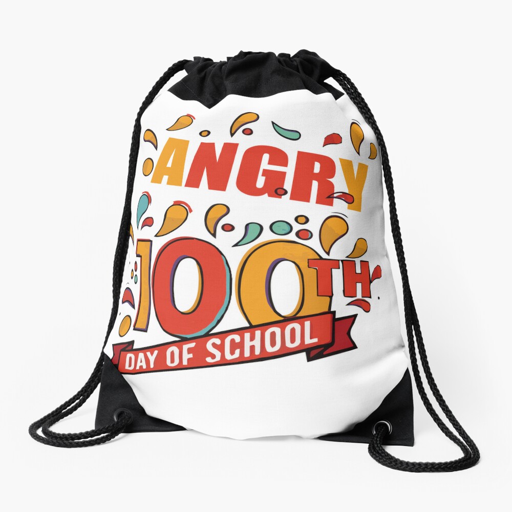 100 Day Of School School Drawstring Bag DSB611