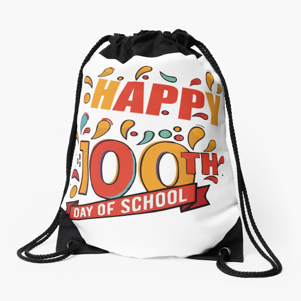 100 Day Of School School Drawstring Bag DSB619