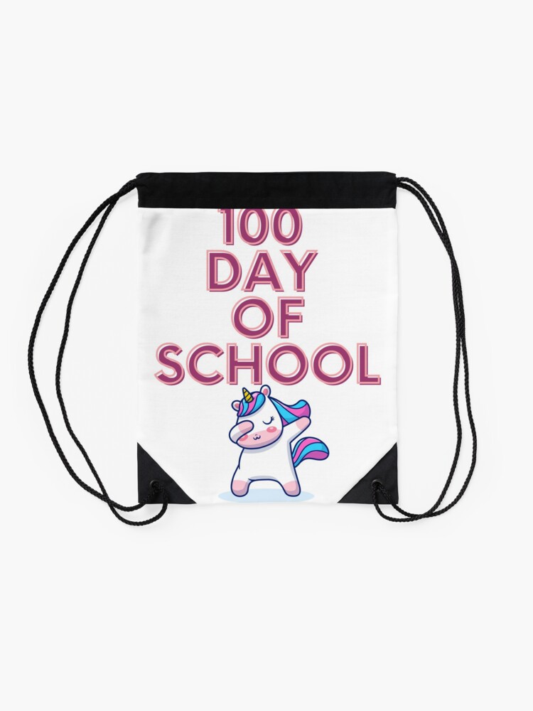 100-Day-Of-School-Unicorn-Dab-Drawstring-Bag-DSB817-2 100 Day Of School Unicorn Dab Drawstring Bag DSB817 2