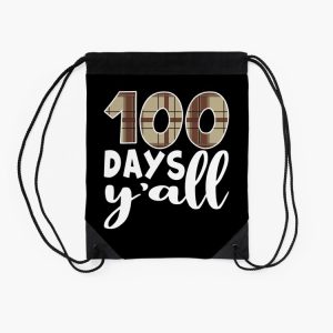 100 Days Of School 100 Days YAll 100Th Day Of School Drawstring Bag DSB1487 2