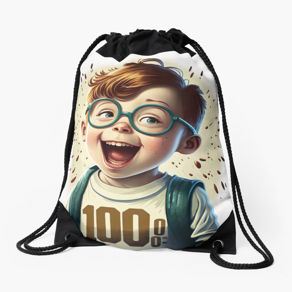 100 Days Of School Happy 100 Days Of School Drawstring Bag DSB1034