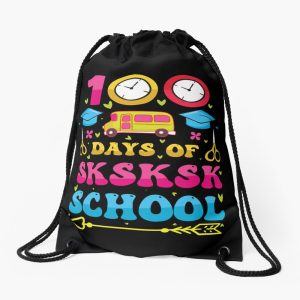 100 Days Of Sksksk School Drawstring Bag DSB1438
