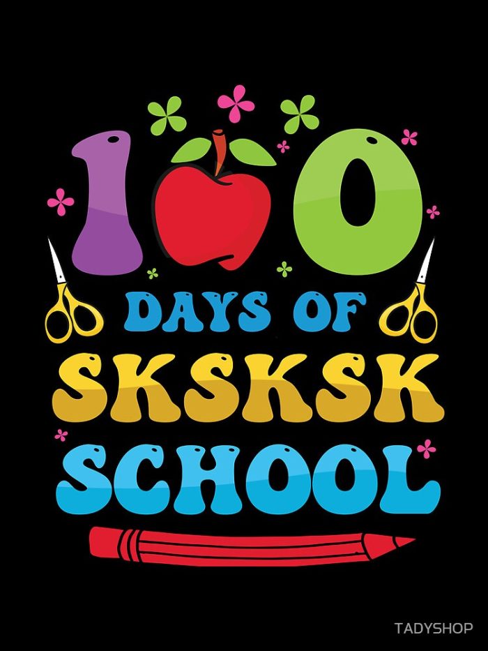 100 Days Of Sksksk School Drawstring Bag DSB1478 1