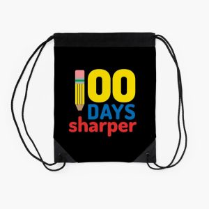 100 Days Sharper 100Th Day Of School Teacher Student Gift Drawstring Bag DSB1397 2