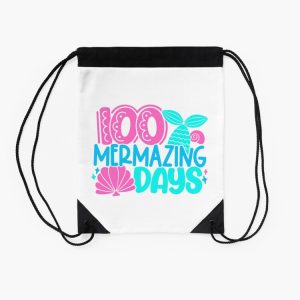 100 Mermazing Days Drawstring Bag DSB1390 2