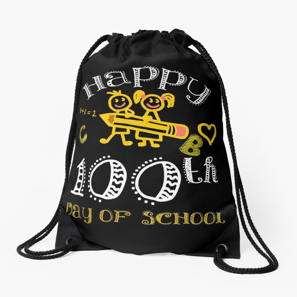 100Th Day Of Happy School Kindergarten Drawstring Bag DSB1120