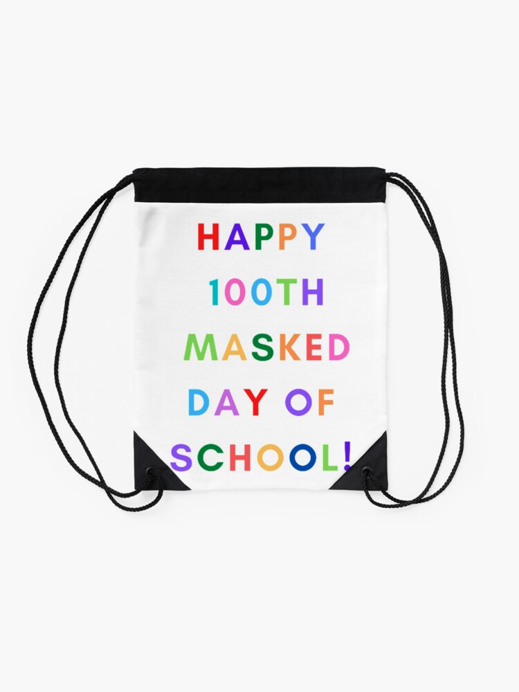 100Th-Day-Of-Masked-School-Drawstring-Bag-DSB744-2 100Th Day Of Masked School Drawstring Bag DSB744 2