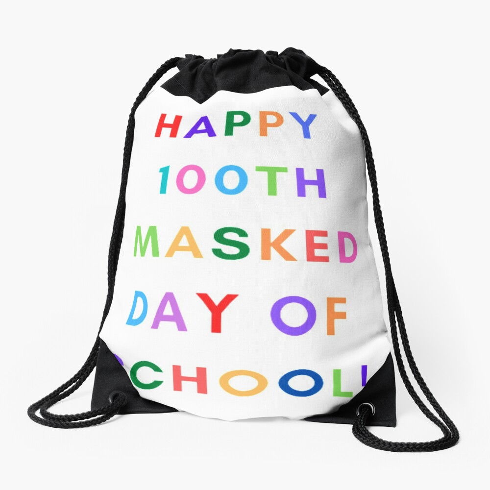 100Th Day Of Masked School Drawstring Bag DSB744