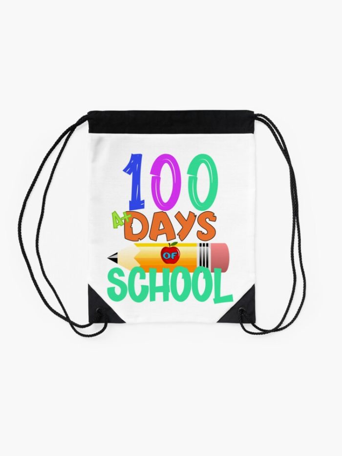 100Th Day Of School 100Th Day Happy 100Th Day Of School Teacher 100Th Day Of School Drawstring Bag DSB695 2