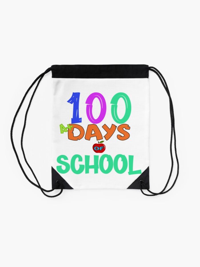100Th Day Of School 100Th Day Happy 100Th Day Of School Teacher 100Th Day Of School Drawstring Bag DSB727 2