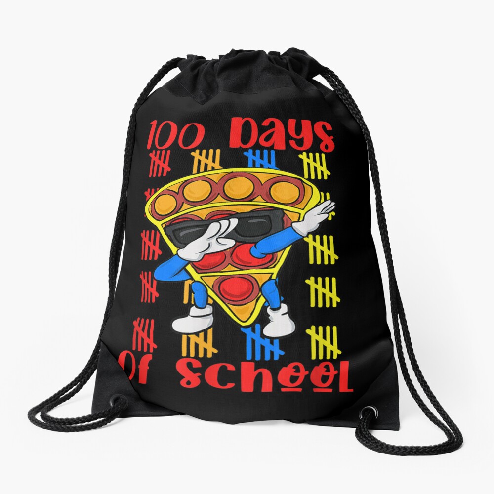 100Th Day Of School Dabbing Fidget Toy Drawstring Bag DSB626