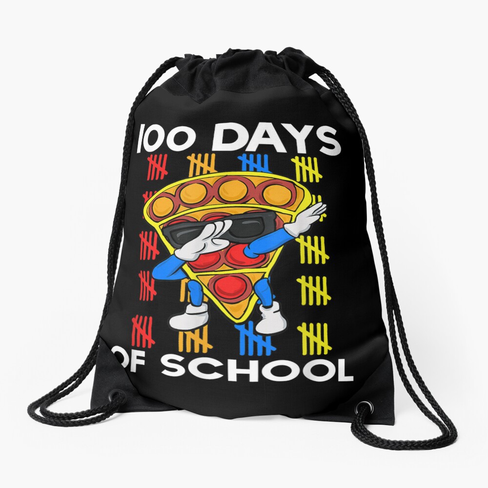 100Th Day Of School Dabbing Fidget Toy Drawstring Bag DSB677