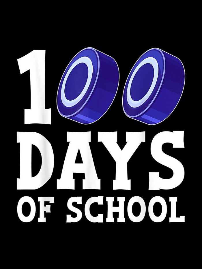 100Th Day Of School Hockey Lover 100 Days Of School Sport Drawstring Bag DSB1152 1