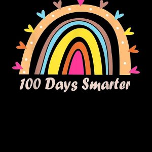 100Th Day Of School Teacher 100 Days Smarter Rainbow Drawstring Bag DSB1451 1