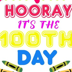 100Th Day Of School Teacher Student Funny Gift Hip Hip Hooray Its 100Th Day Drawstring Bag DSB1013 1