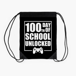 100Th Day Of School Unlocked 2023 Great Gift Idea For Teachers And Students Funny School Drawstring Bag DSB1393 2