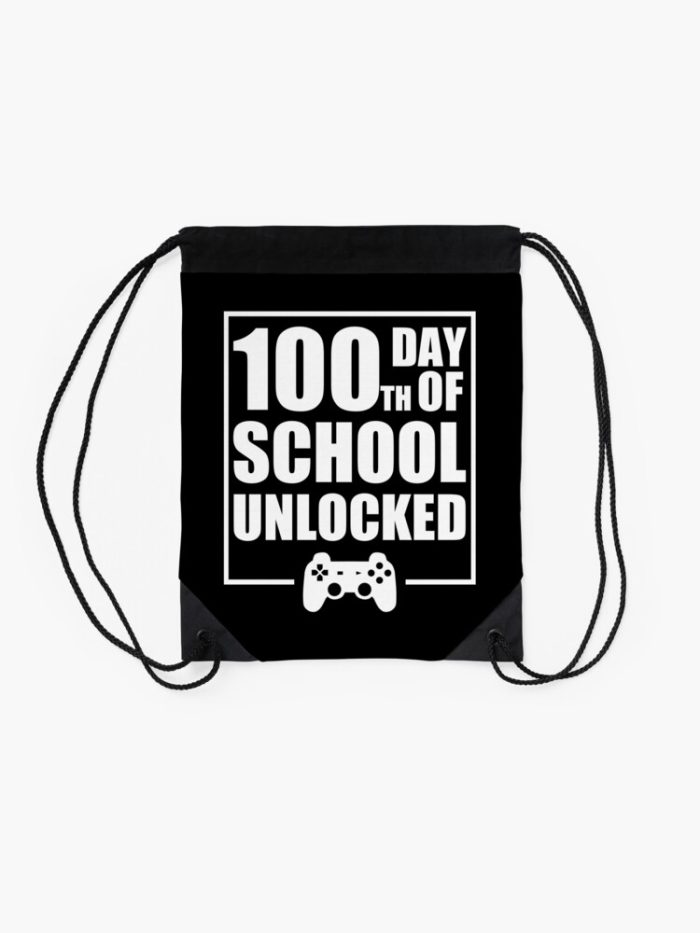 100Th Day Of School Unlocked 2023 Great Gift Idea For Teachers And Students Funny School Drawstring Bag DSB1393 2