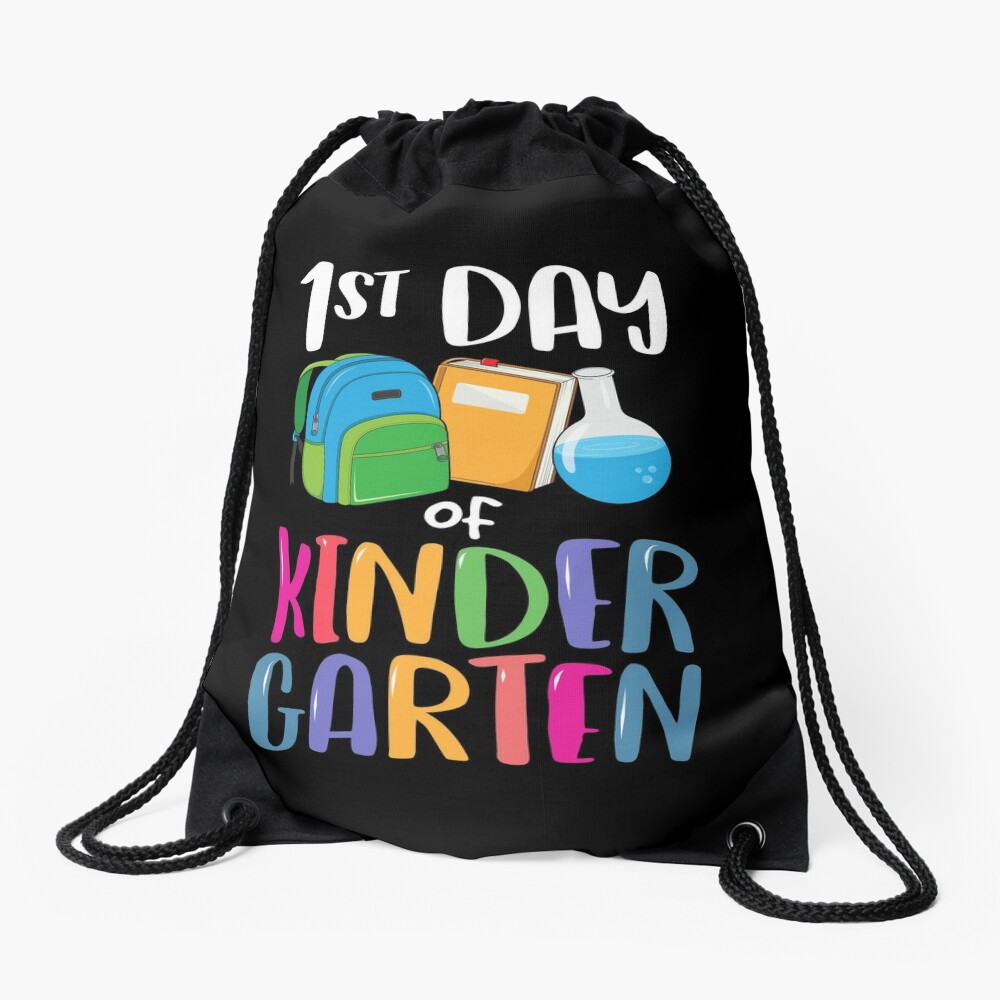 1St Day Of Kindergarten Back To School For Kids Drawstring Bag DSB1235