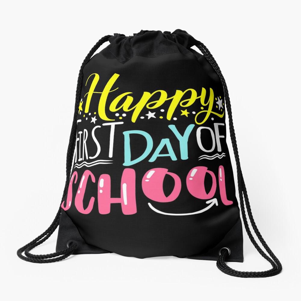 1St Day Of School Back To School For Students Teachers And Parents Drawstring Bag DSB709